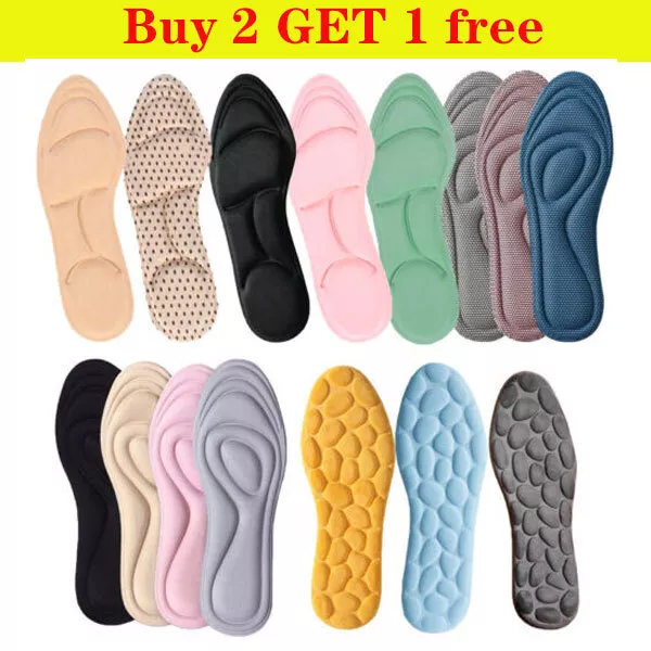 5D Memory Foam Sports Orthopaedic Massage Insoles For Shoes Women Men Shoe Pads