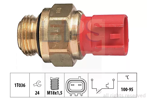 EPS 1.850.186 Interruptor Temperatura, Ventilador Del Radiador para Suzuki