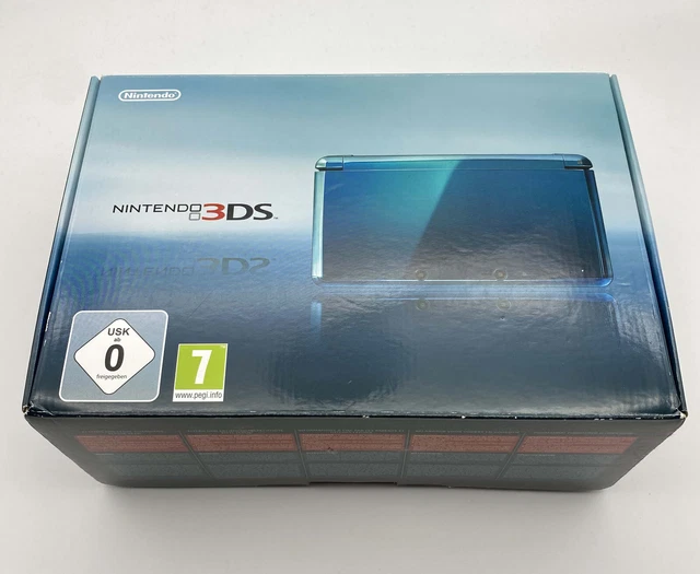 Nintendo 3DS Aqua Blue Edition - come nuovo - (2011) IMBALLO ORIGINALE console boxed