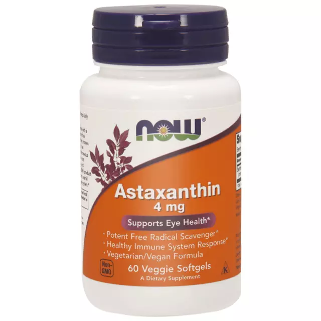 Now Foods Astaxanthin 4 mg, 60 Kapseln