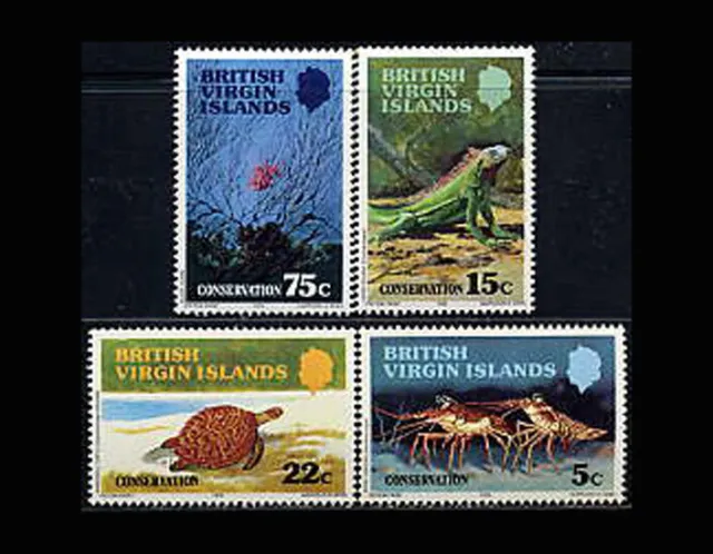 VIRGIN IS, Sc #346-49, MNH, 1979, Conservation, turtle, insects