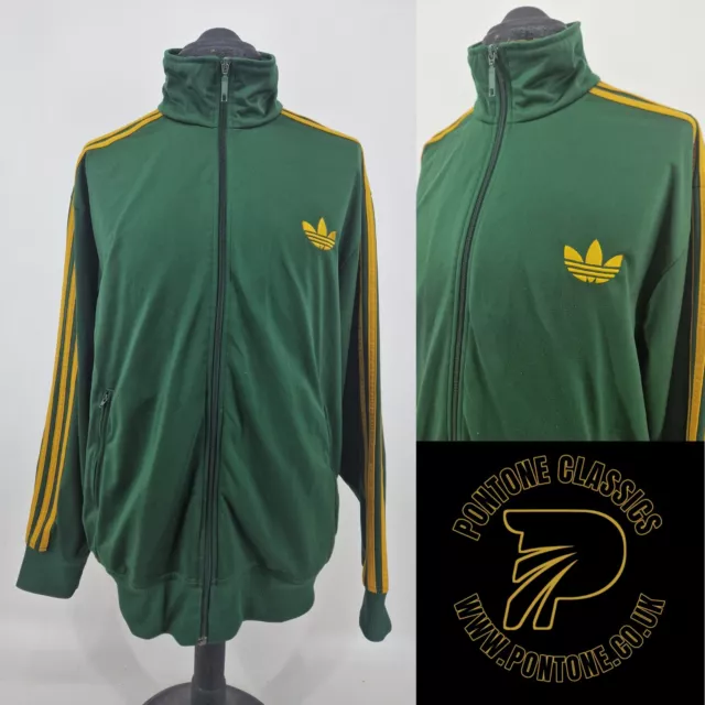 2012 adidas originals Firebird track top XL Green Gold Casual Vintage