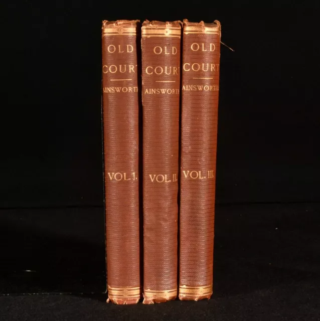 1867 3vols Old Court: A Novel by William Harrison Ainsworth First Edition