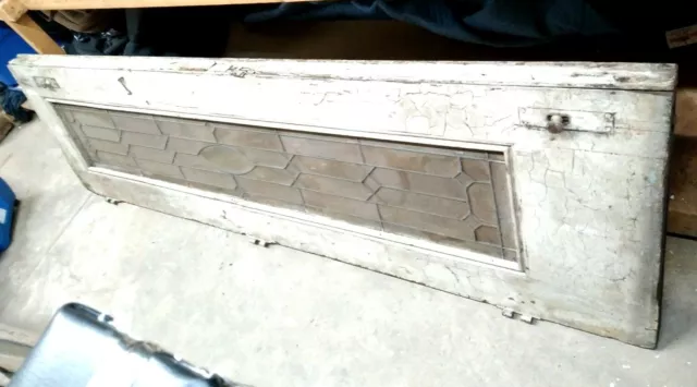 Antique Stained Glass Door - 23.5x84.25x1.75 - Architectural Salvage