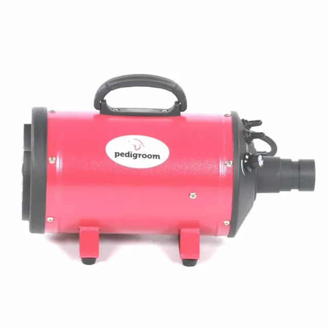 Pedigroom Perro Blaster Mascota Secador Higiene Pelo Calentador Lavado Seco Rojo 2