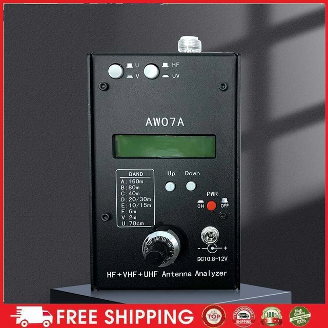 HF +UV Antenna Analyzer 1.5-490MHZ AW07A Spectrum Analyzers 160M Measure Tool