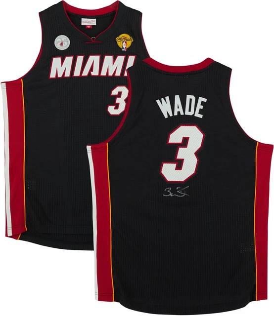 Dwyane Wade Miami Heat Signed Black Mitchell & Ness Authentic Jersey