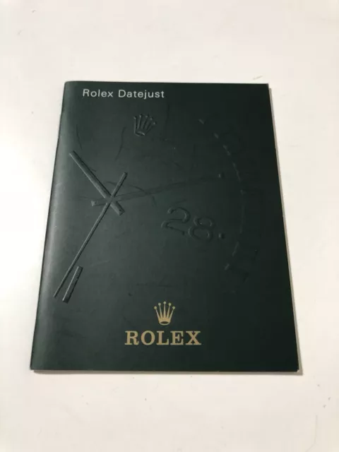 Rolex Datejust Booklet Original 1999