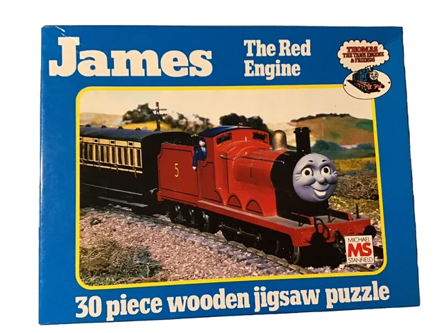 THOMAS THE TANK engine -James (the Red Engine) 30 Piece Wooden Puzzle £ ...