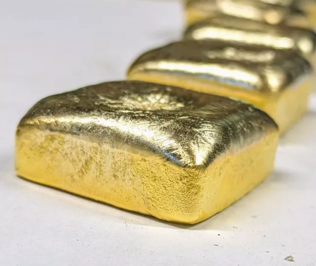 NORDIC GOLD One 4 Oz Hand Poured Bar Ingot For Jewelry Making Rolled Gold 17.95 PicClick