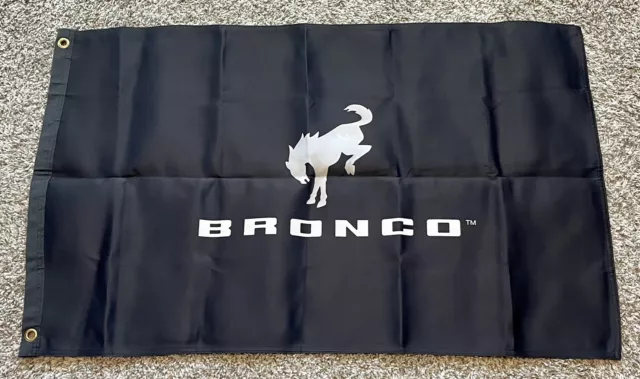 Ford Bronco Black Flag Banner 23x38”
