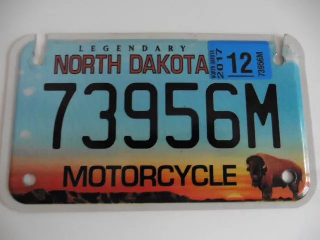 Us North Dakota 73956M Motorrad Bike Motorcycle Plate Kennzeichen Schild Tag Usa