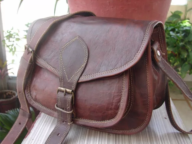 Neuf Femmes Sac Cuir Véritable Marron Fourre-Tout Bride Sacoche Pour