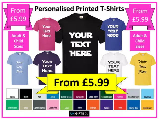 Personalised Text Custom Xmas Stag Hen Bride Groom Men Women Printed T-Shirt Tee