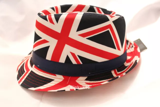 Nuevo Elegante Bandera de Reino Unido GB Diseño Sombrero Gorra con Forro Banda -