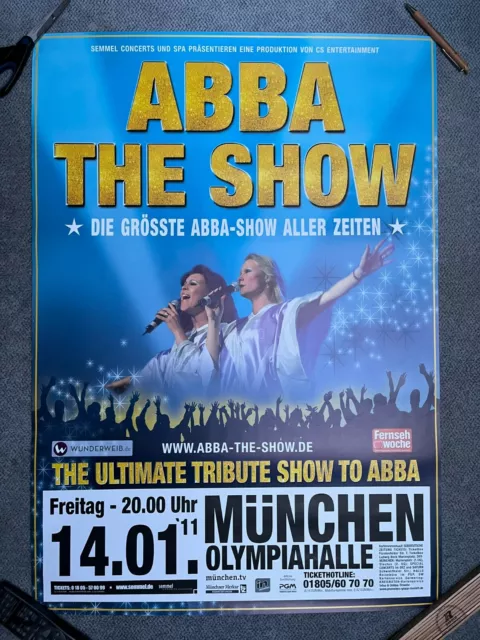 Plakat Poster "Abba The Show " Konzert München 14. Jan 2011 Musik