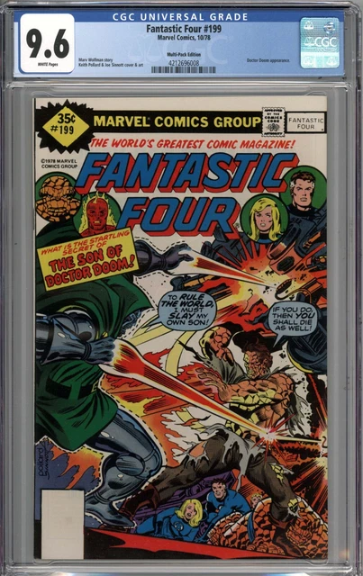Fantastic Four #199 CGC 9.6 NM+ Multi-Pack Variant Doctor Doom App WHITE PAGES