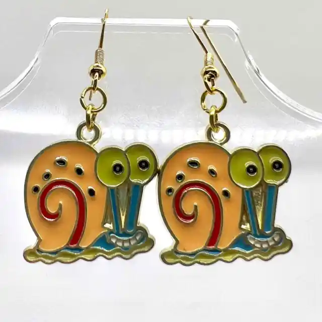 Spongebob Earrings - Gary The Snail Earrings - Nickelodeon Cartoon Earrings