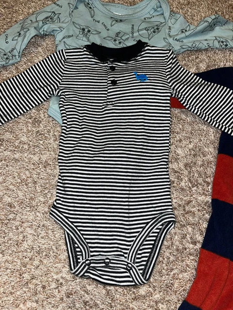 Infant Boy 9 MONTHS Size Clothes 7 Pc Lot Baby Onesies Carters Gerber Star Wars 4