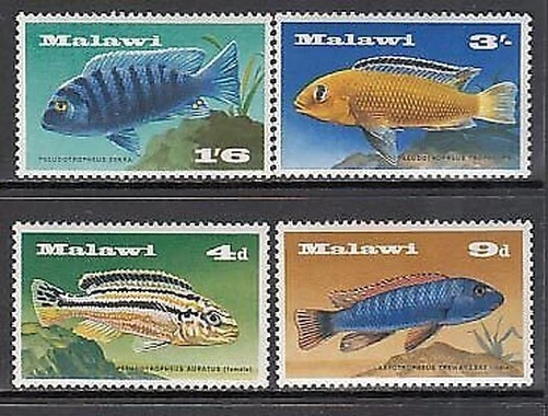 Malawi - Post Yvert 68/71 MNH Fauna Fische