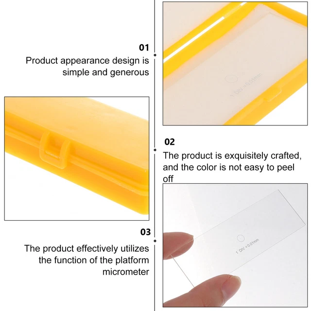 SLIDE RULER MICROSCOPE Micrometer Calibration Ruler Microscope