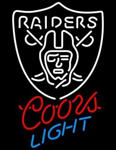CoCo Las Vegas Raiders Coors LightBeer Neon Sign Light 24"x20"