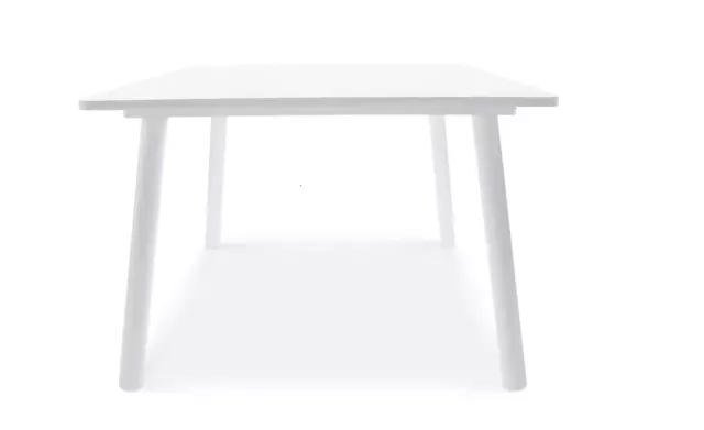 White Wooden Art Craft Table and 2 Chairs Set for Kids Children Toddler Learning 2