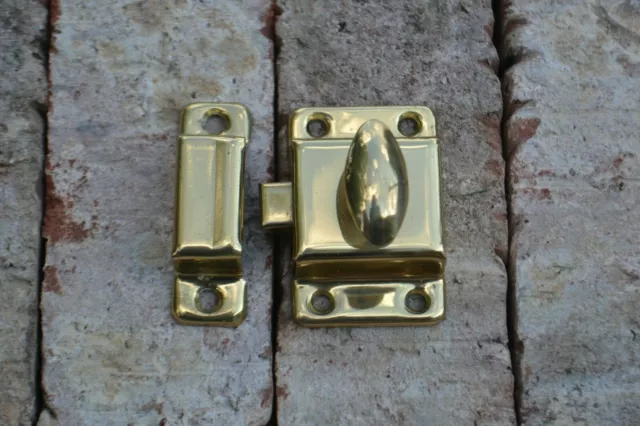 Vintage Hoosier Medicine Cabinet Cupboard Door Turn Latch Solid Brass