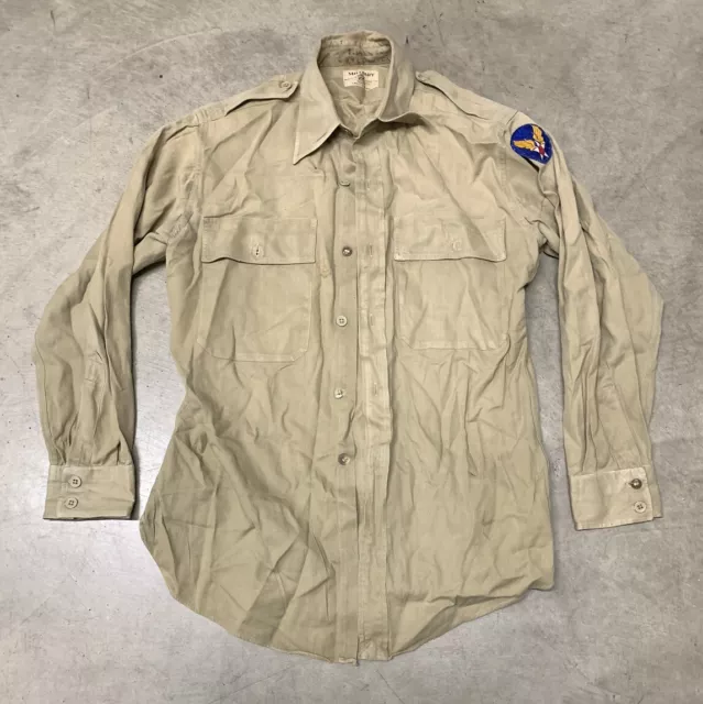 WWII US Army Air Corps Khaki Uniform Shirt