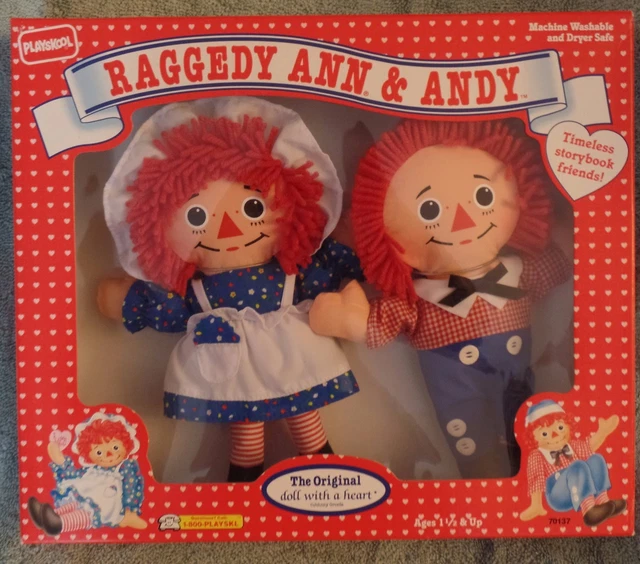 1992 PLAYSKOOL 8" Baby RAGGEDY ANN & ANDY DOLL Mint in Box #70137