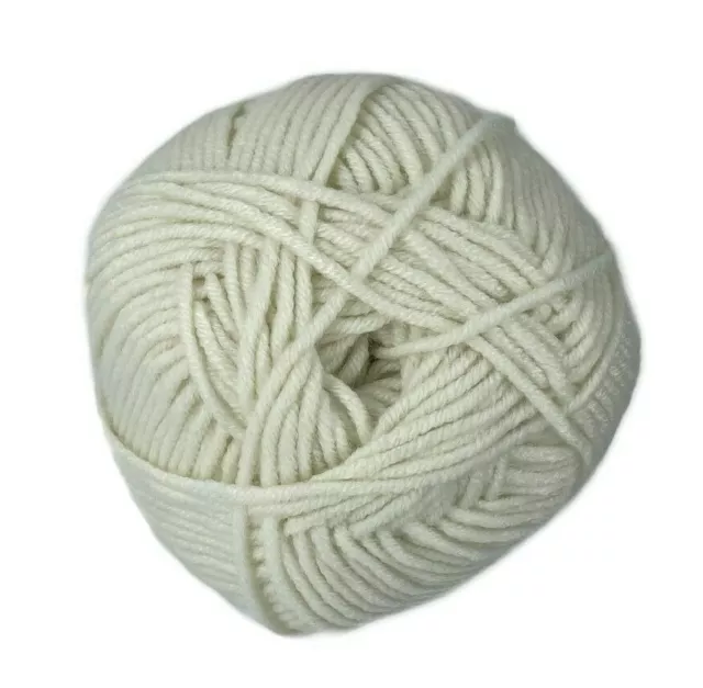 Elle Pure Gold 100g 258m Knitting Wool Yarn 8Ply Super Soft Acrylic - Vanilla
