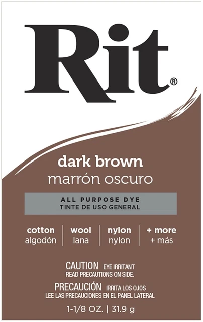 Rit Dye Pulver - dunkelbraun 3-25