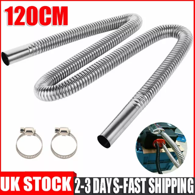 60cm - 300cm Stainless Steel Exhaust Pipe Car Parking Air Heater