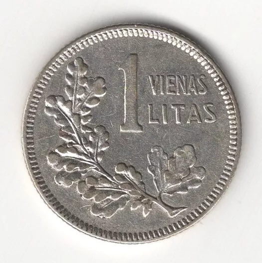 High Grade 1925 Lithuania Silver  Litas