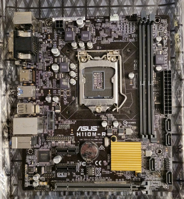 ASUS H110M-R SOCKET LGA1151 DDR4 Micro ATX Motherboard With I/O Shield ...
