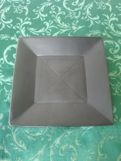 ONEIDA Kowa Matte Black  Square Salad Plate 8 3/8" GUC