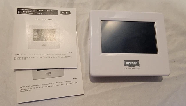 BRYANT EVOLUTION CONNEX THERMOSTAT SYSTXBBECN01-A Version 10 BRYANT EVOLUTION CONNEX THERMOSTAT SYSTXBBECN01-A Version 10
