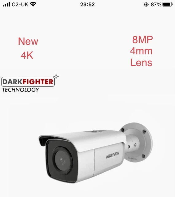4K HIKVISION DS-2CD2T85G1-I5 Powered-by-DarkFighter Fixed Bullet ...