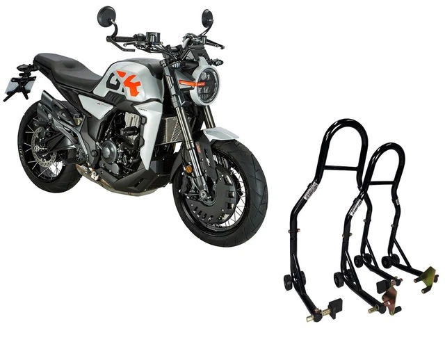 2 cavalletti da moto alzamoto per alzare sollevare ruote la Zontes GK 350 GK350