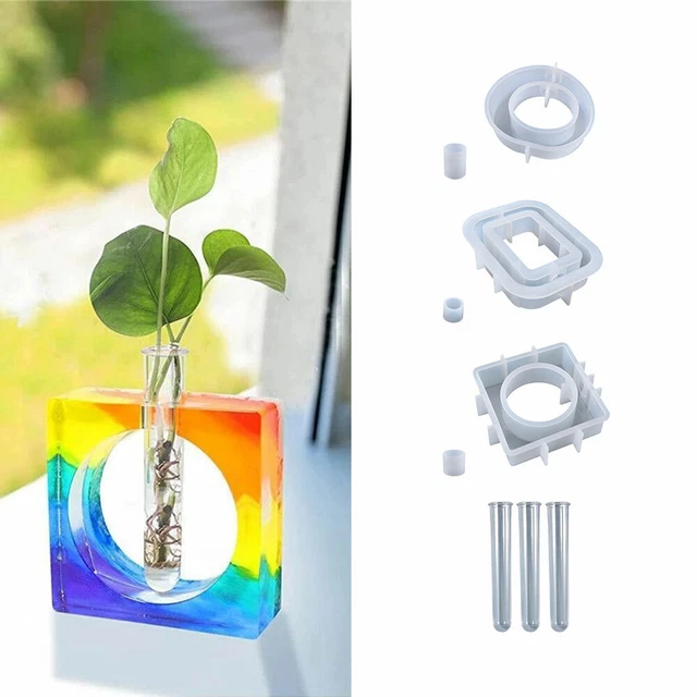 DIY Hydroponische Vase Harz Gießen Silikonform Blumentopf Epoxid Handwerk Tool