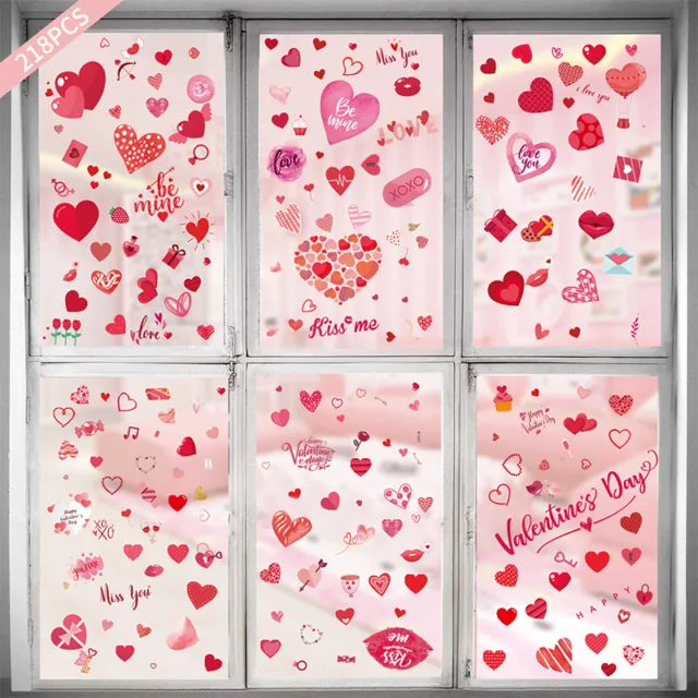 Pegatina de San Valentín exhibición ventana vidrio pegatina refrigerador pegatina stick-hf