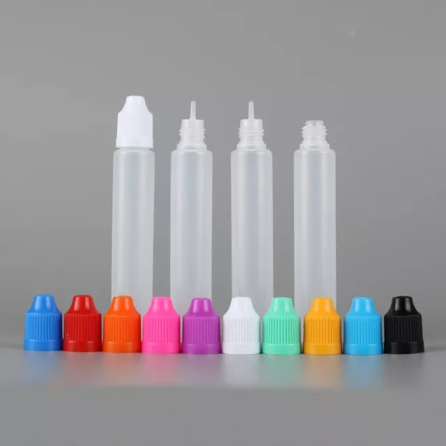 60/30ml Childproff Caps+Long Dropper Bottle Squeezed Liquid Container+ funnel