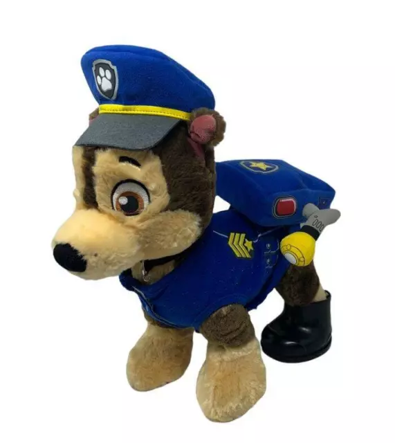 BUILD-A-BEAR PAW PATROL Chase BAB Plush Dog /w Outfit Hat Vest Backpack