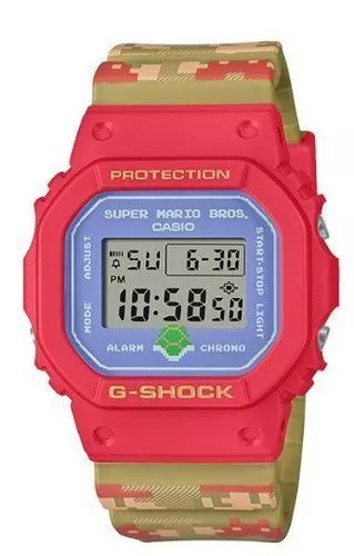 Casio G-Shock X Nintendo Super Mario Bros Digital Watch Red DW5600SMB-4