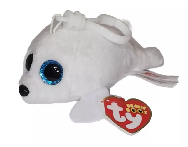 Ty Beanie Boos Key Clip ICY the White Seal (3.5 Inch) NEW MWMT Plush Stuffed Toy