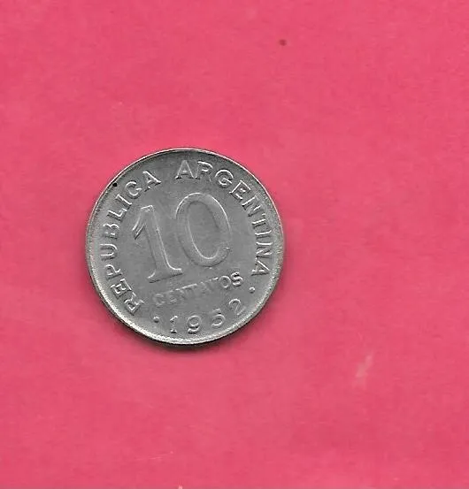 Argentina Km47 1952 10 Centavos Bu Gem Uncirculated Nice Mint Old Coin