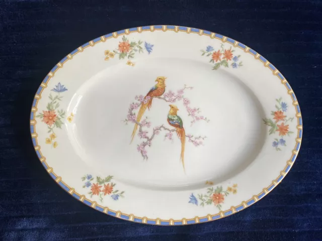 MZ Altrohlau CMR Czechoslovakia Porcelain Oval Serving Platter  11 1/4” Pheasant