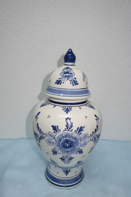 Royal Delft Delfter Blau - Deckelvase, Vase Nr. 280 - handgemalt