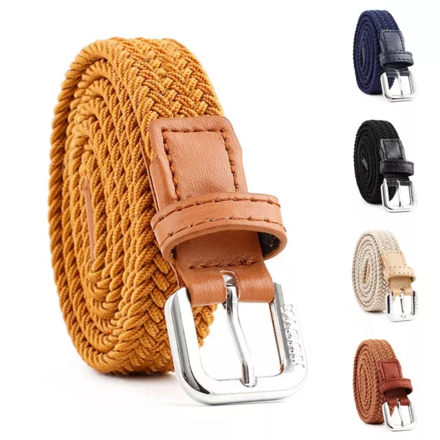 Cute Children's Elastic Belt with Braided Design Perfect for Fashionable Kids