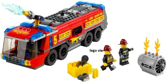 Lego 60061 City Pompiers Airport Fire Truck Camion Aéroport +notice -CN285